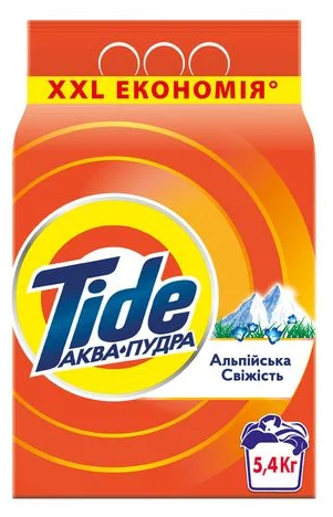 TIDE Порошок пральний Автомат Аква-Пудра Альп. свіж. 5.4кг